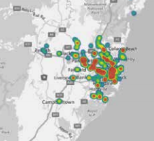 Sydney Crane Hotspot Heatmap