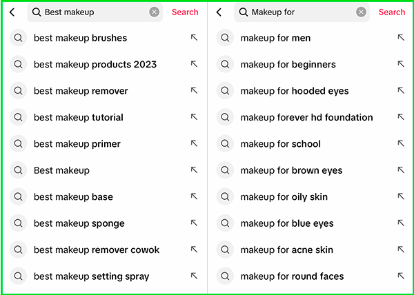 Tiktok SEO Example