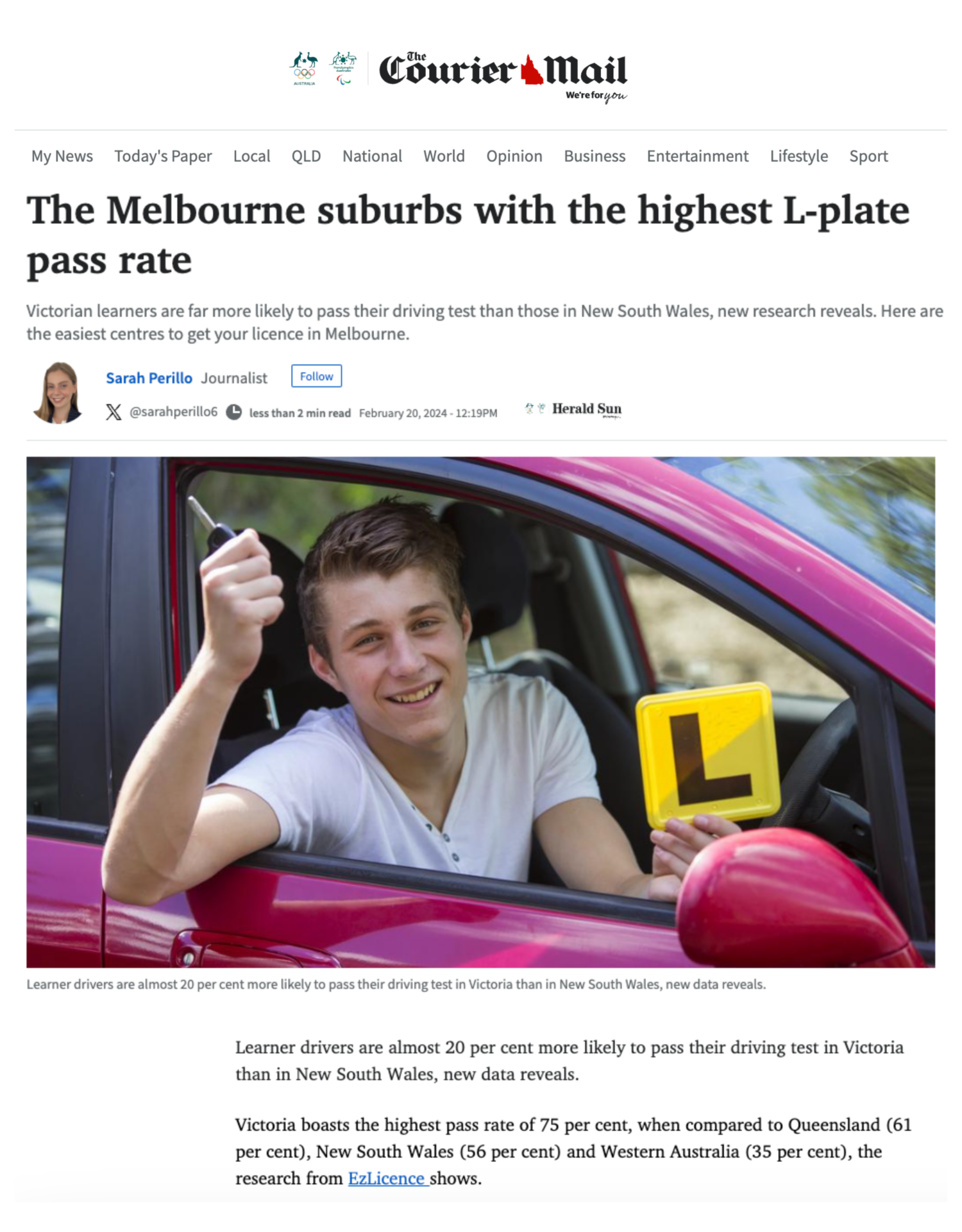 Portrait of Courier Mail