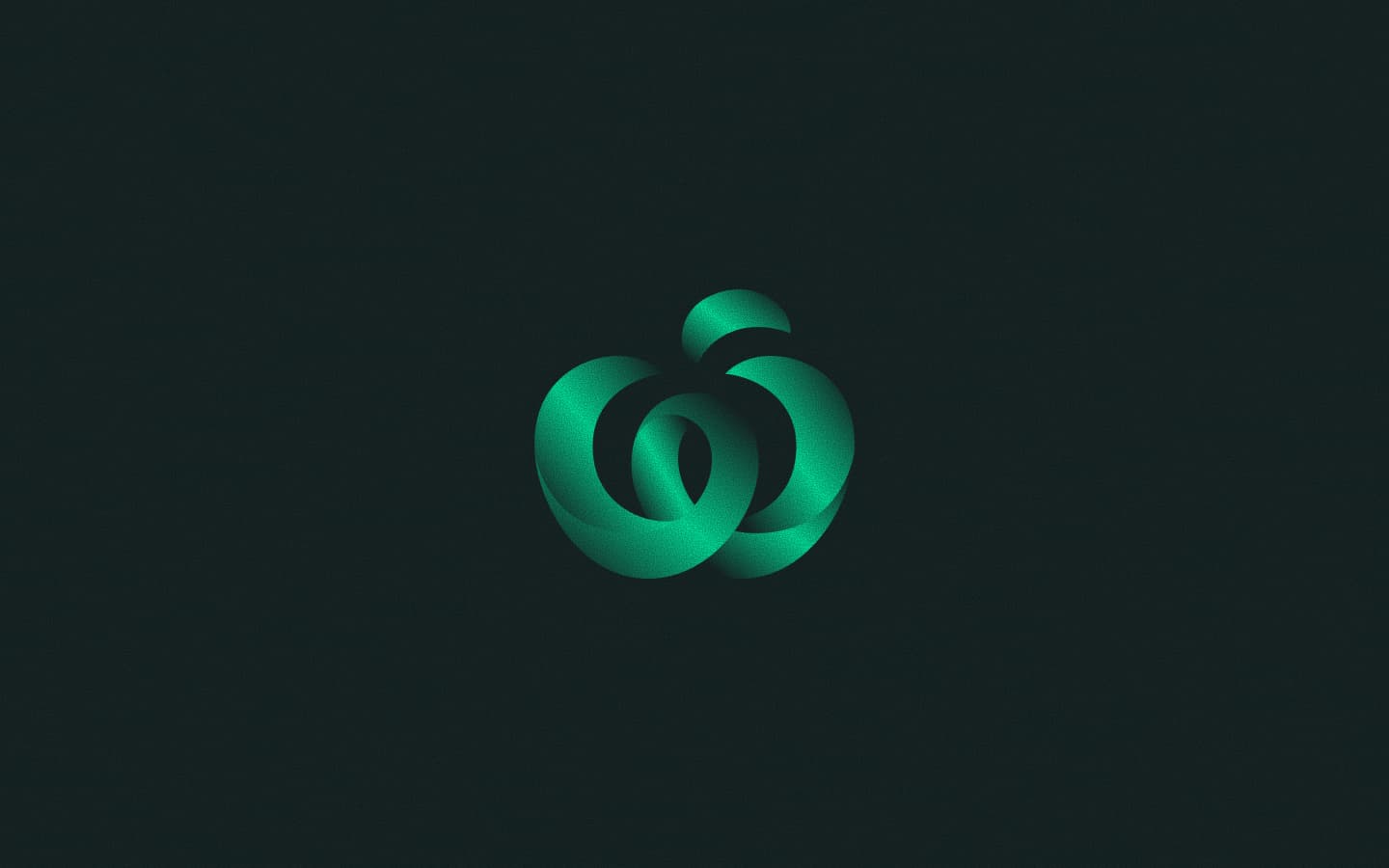 Woolworths green ribbon W logo on a dark charcoal background