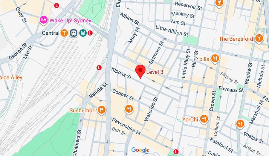 Map of Sydney office location